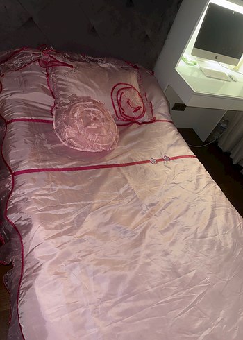 Çilek kız çocuk yatak örütüsü - Görsel 3