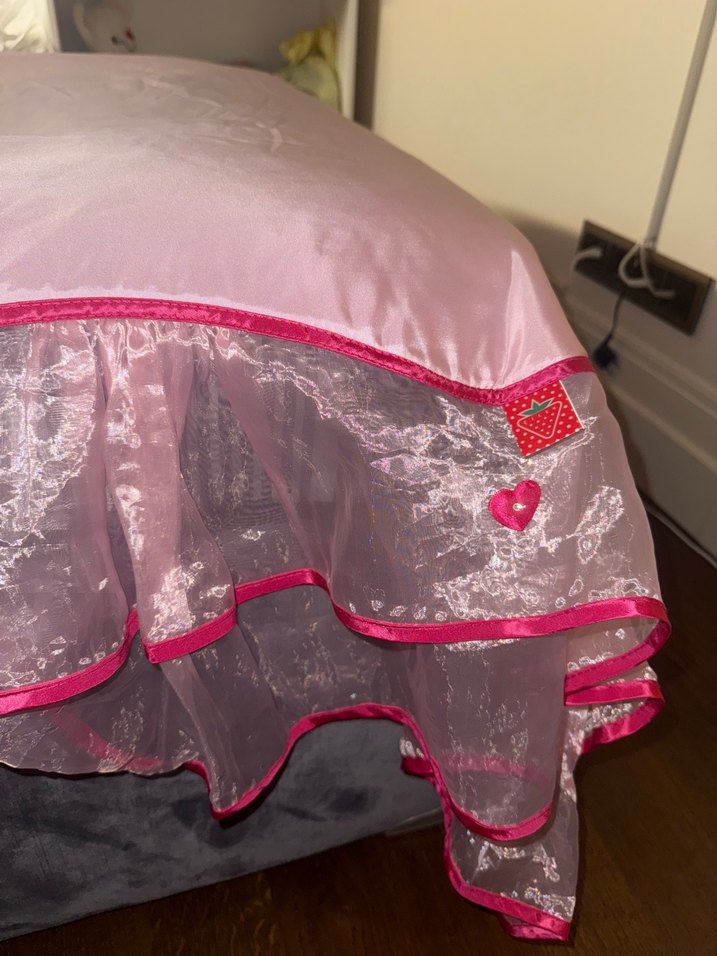 Çilek kız çocuk yatak örütüsü - Görsel 4