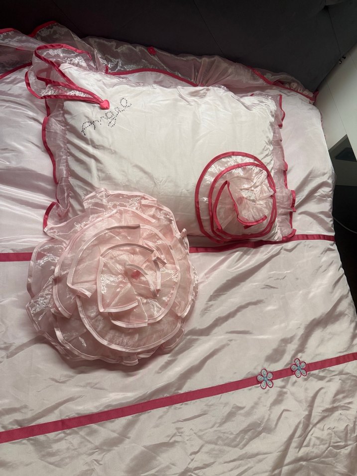 Çilek kız çocuk yatak örütüsü - Görsel 2