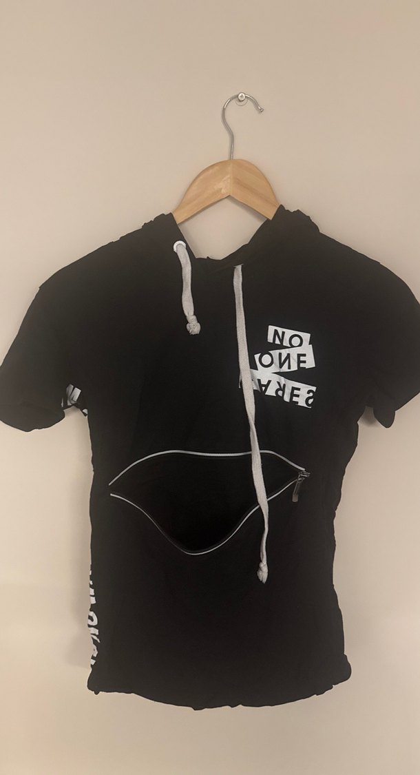 Siyah Erkek Kısa Kollu Baskılı Tişört - Görsel 2