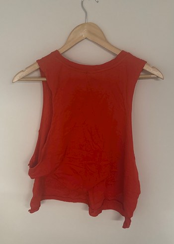 Kırmızı Pamuklu Kadın Atlet - Görsel 3