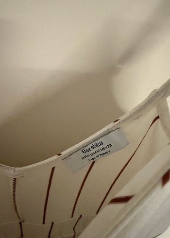 Beyaz Çizgili Uzun Tulum - Görsel 3