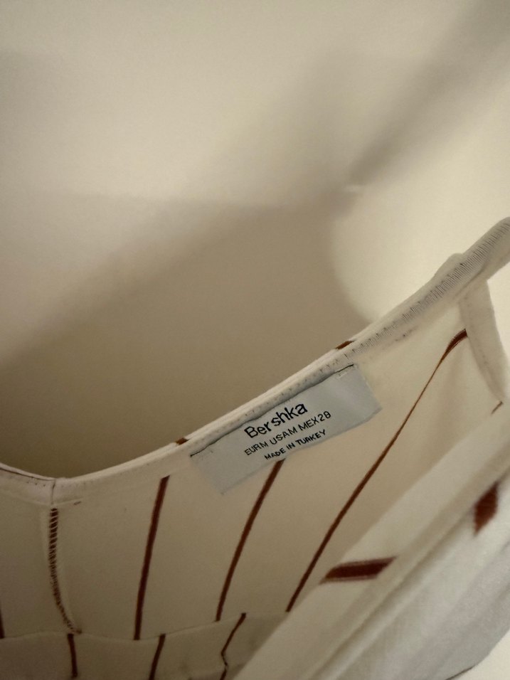 Beyaz Çizgili Uzun  Tulum - Görsel 3