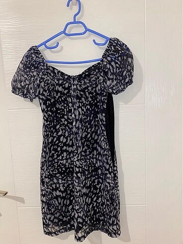 xs Beden Şifon Leoparlı TrendyolMilla mini elbise