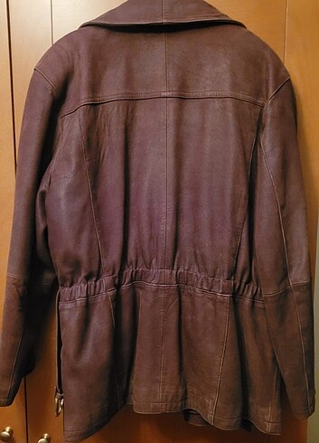 DERIMOD hakiki nubuk deri kemerli kaban - Görsel 2