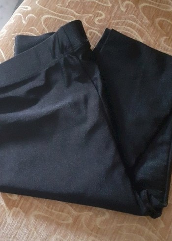 Yüksek Bel  Tayt , Siyah , kendinden parlak - Görsel 5