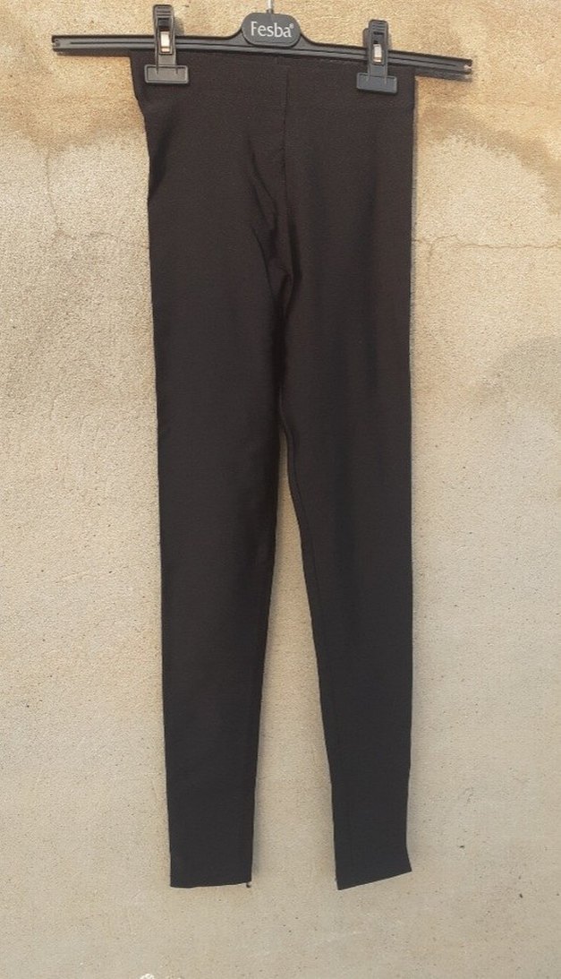 Yüksek Bel  Tayt , Siyah , kendinden parlak - Görsel 2