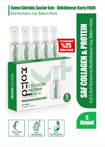 Motto Plus Proteinli Saç Bakım Kürü 5 Ampul - Görsel 3