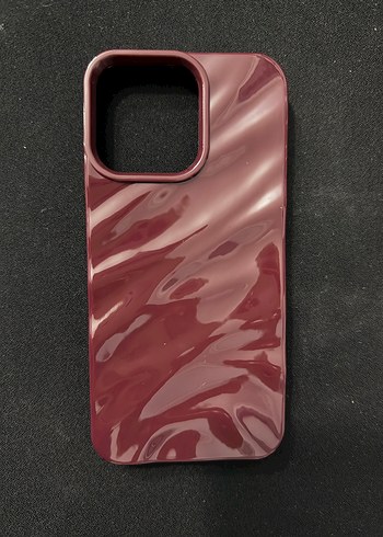 Apple iPhone 15 Pro Max Bordo Su Dalgası Kılıf - Görsel 3