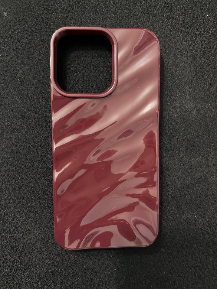 Apple iPhone 15 Pro Max Bordo Su Dalgası Kılıf - Görsel 3