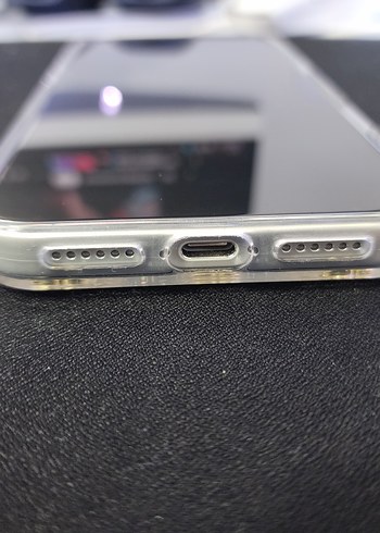 iPhone 17 Pro Max Şeffaf Işıltılı Kiraz Desenli Kılıf - Görsel 5