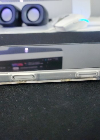 iPhone 17 Pro Max Şeffaf Işıltılı Kiraz Desenli Kılıf - Görsel 6