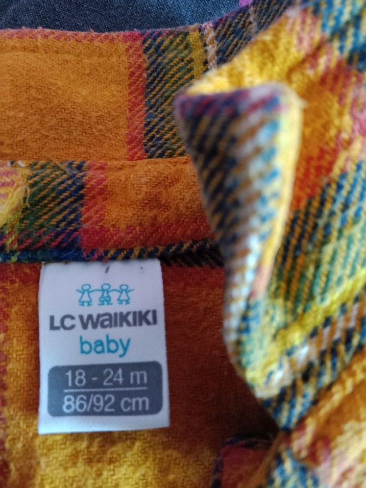 Sarı Kareli Erkek Gömlek, Uzun Kollu, Düğmeli - Görsel 2