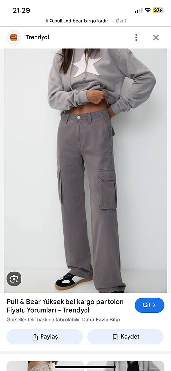 pull&bear kargo pantolon