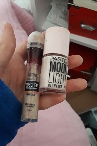 maybelline concealer kapatici ve pastel highlihter 