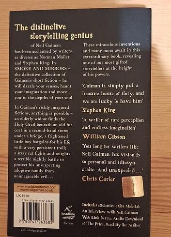 Beden Renk Neil Gaiman Smoke and Mirrors