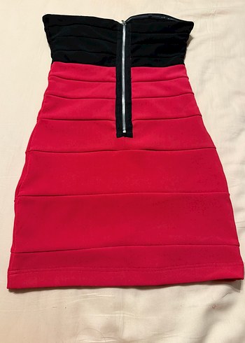 Tally Weijl Tally weijl Siyah üst pembe straplez mini elbise