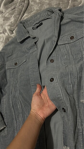 m Beden mavi Renk Zara oversize kot ceket