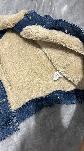 m Beden mavi Renk Yargıcı oversize çift taraflı kot ceket