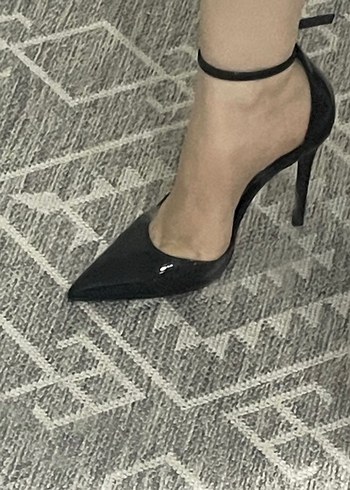 Mango Siyah Rugan Stiletto - Görsel 2