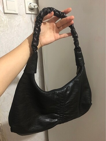Bershka y2k siyah kol çantası vintage