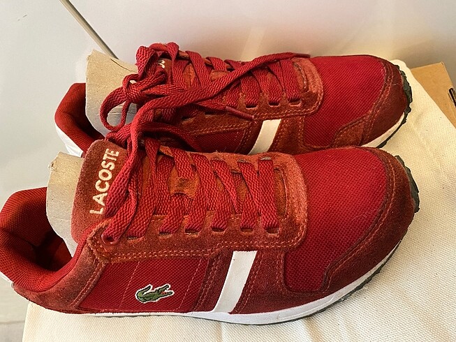 38 Beden Orijinal Lacoste süet spor ayakkabı