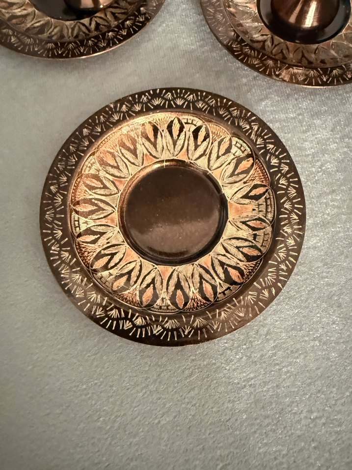 Bakır antika 6'lı Fincan Seti - Görsel 4