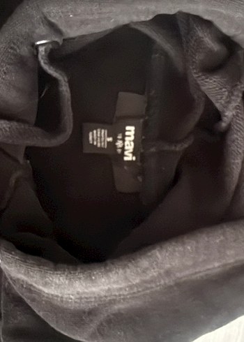 Mavi Jeans Siyah Kapüşonlu Baskılı Kadın Sweatshirt - Görsel 2