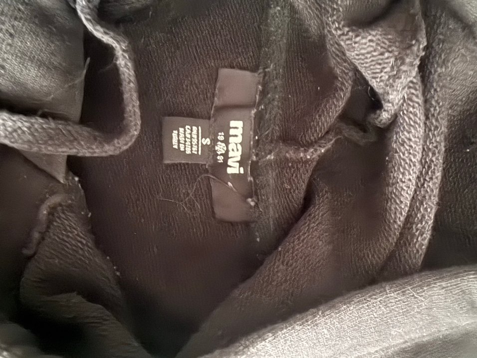 Mavi Jeans Siyah Kapüşonlu Baskılı Kadın Sweatshirt - Görsel 3