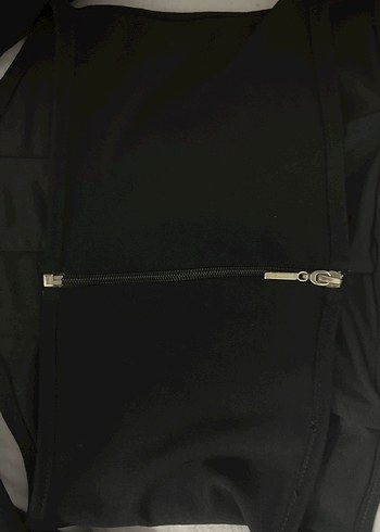 Siyah Straplez Uzun Kollu Mini Bustiyer - Görsel 3