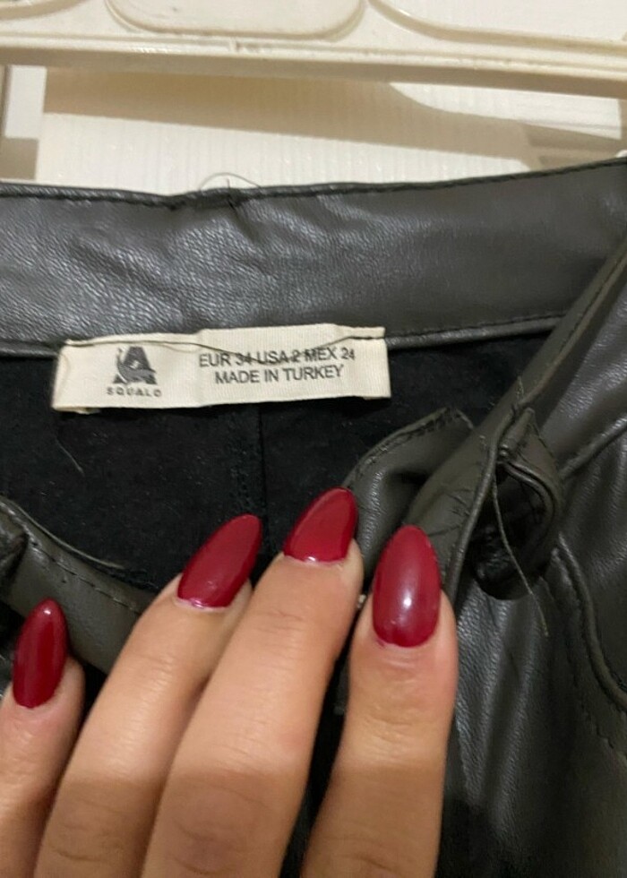 kadın deri şort - Görsel 3