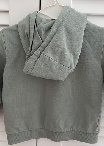 H&M H&M Kapüşonlu Fermuarlı Gri Çocuk Sweatshirt