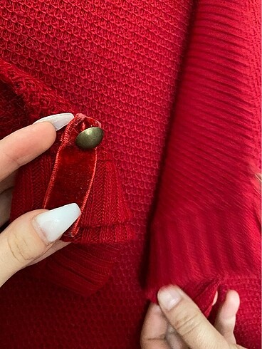Defacto Kırmızı düşük yakalı tunik
