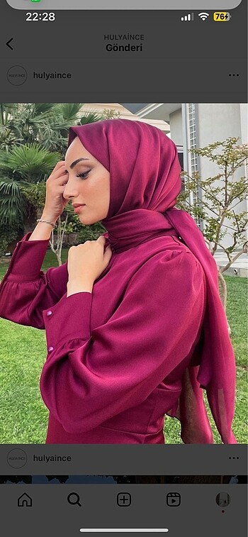 Hülya İnce Mürdüm Renk Abiye