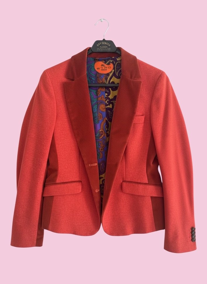 Etro Vintage Tarz Kadife Blazer  Statement Parça - Görsel 2