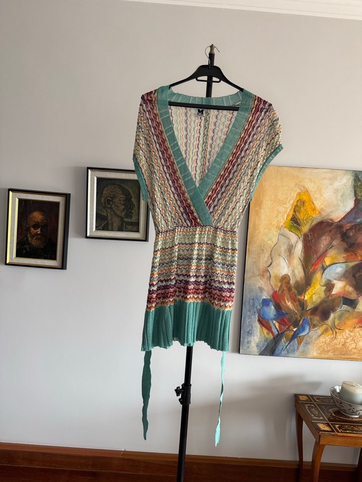 İtalyan Şıklığı: M Missoni Zikzak Desenli Triko Elbise - Görsel 5