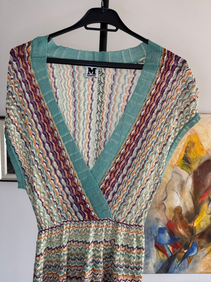 İtalyan Şıklığı: M Missoni Zikzak Desenli Triko Elbise - Görsel 3