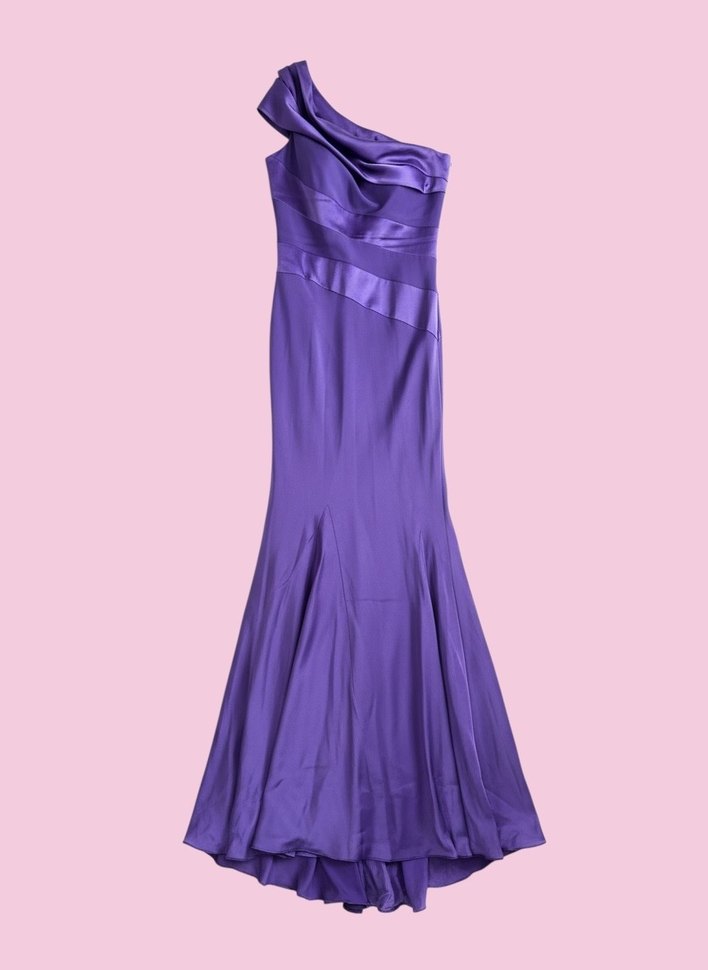 Dina Bar-El %100 İpek Tek Omuz Abiye Elbise - Görsel 2