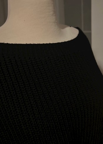 Siyah Kadın Triko Günlük Kazak - Görsel 6