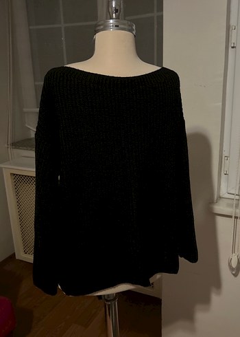 Siyah Kadın Triko Günlük Kazak - Görsel 3