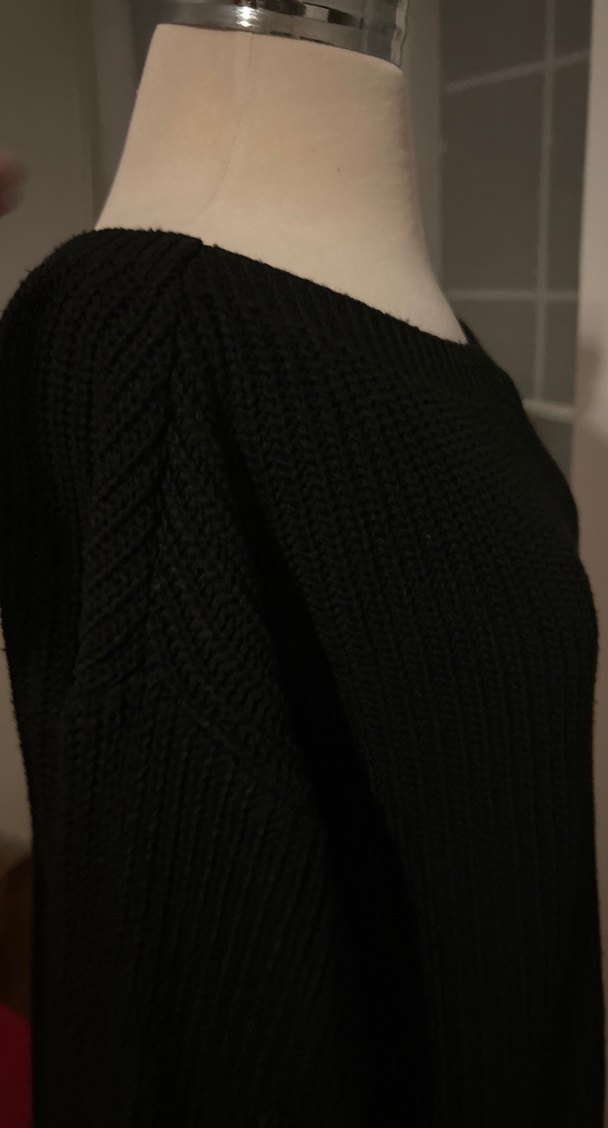 Siyah Kadın Triko Günlük Kazak - Görsel 2