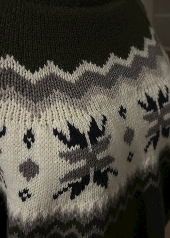 YeşilÖrgü Salaş Yuvarlak Yaka Kazak - Görsel 3