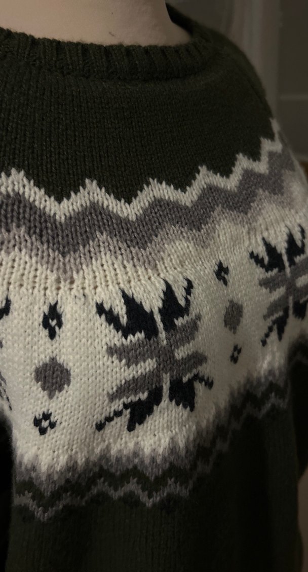 YeşilÖrgü Salaş Yuvarlak Yaka Kazak - Görsel 3