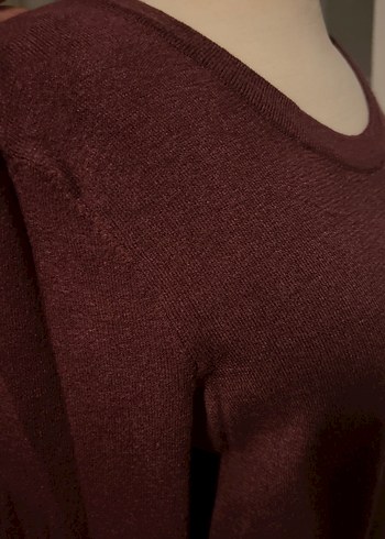 Bordo Kadın Uzun Kollu Kazak - Görsel 2