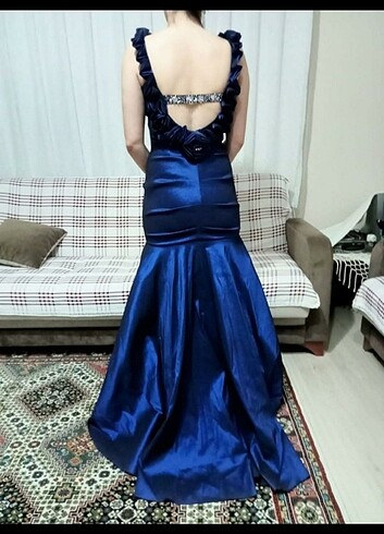 s Beden mavi Renk Gece elbisesi
