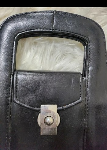 Diğer Tokalı Siyah Deri Kadın Çanta