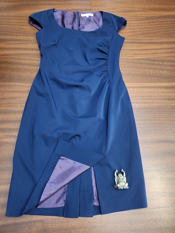 L.K BENNETT Lacivert  Ofis Elbisesi - Görsel 5