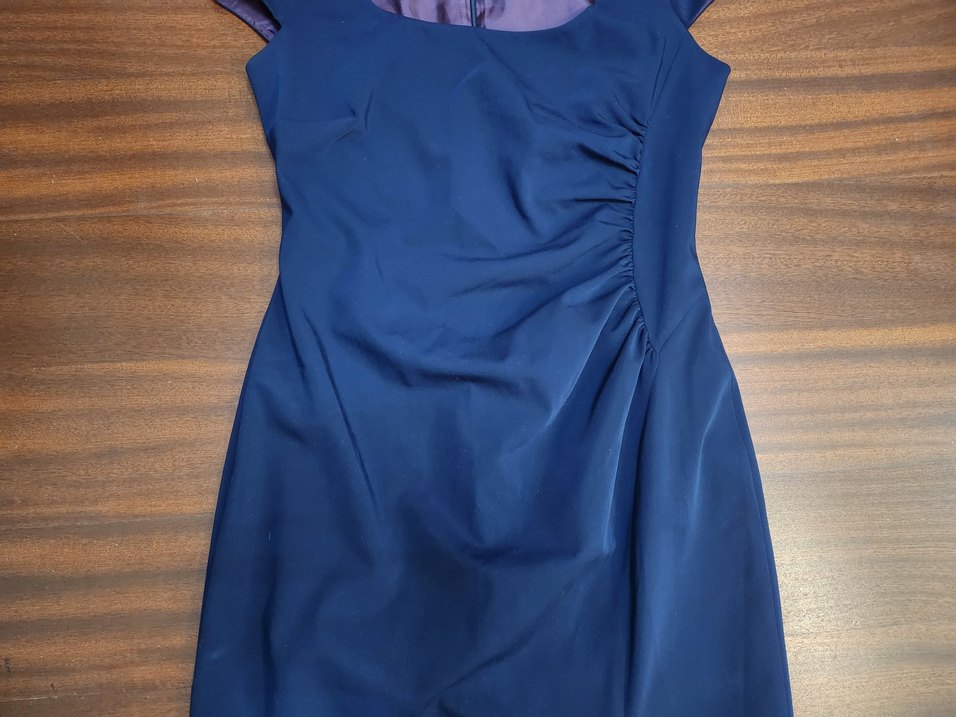 L.K BENNETT Lacivert  Ofis Elbisesi - Görsel 3