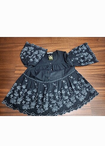 KASHA GRİ ÇİÇEK İŞLEMELİ ELBİSE - Görsel 9