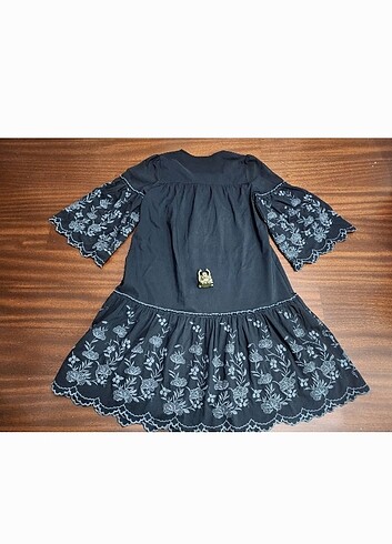 KASHA GRİ ÇİÇEK İŞLEMELİ ELBİSE - Görsel 10